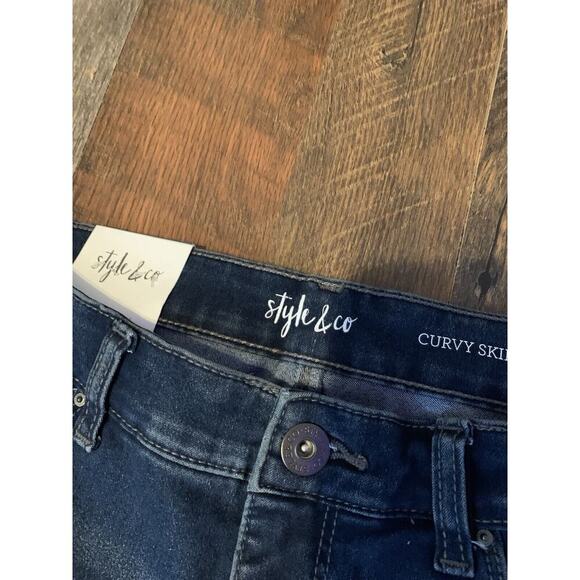 Style & Co Jeans Curvy Skinny Leg Mid Rise Tummy Control Short Length Size 4S - Picture 4 of 11
